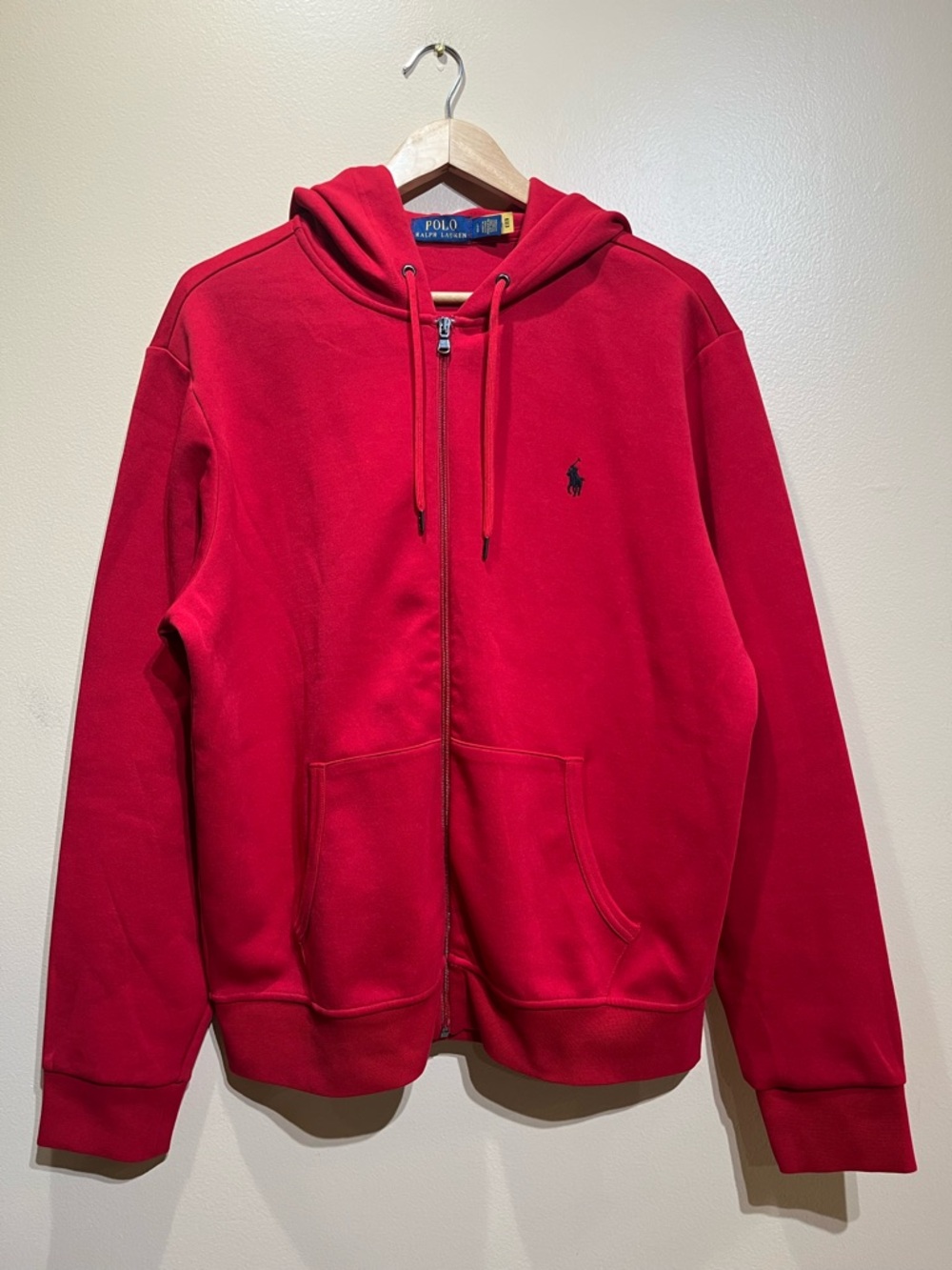 Polo Ralph Lauren Red Full Zip Hoodie Zip-Up Sweatshirt